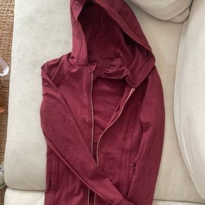 lululemon zip up workout jacket with hood. size small.